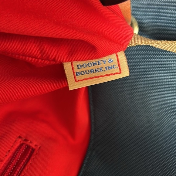 Dooney & Bourke Navy Nylon Shopper Bag Style #: IN437NV Lightweight Tote - Picture 7 of 10